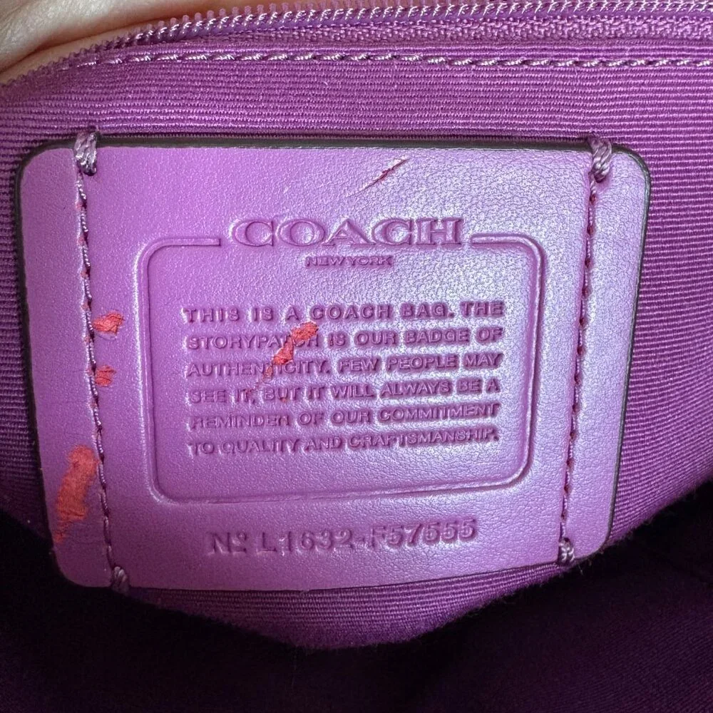 Coach Mini Sierra Dome Purple Satchel Crossbody Bag F57555 Preppy Quiet Luxury
